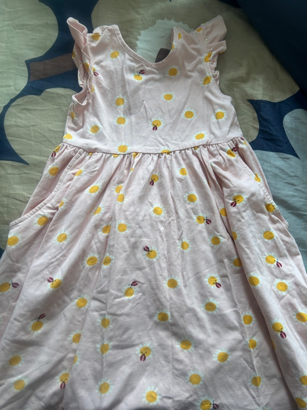 Hanna Andersson Light Pink Sundaisy Flutter-Sleeve Dress